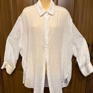 miss love White Shirt Blouse Women's M